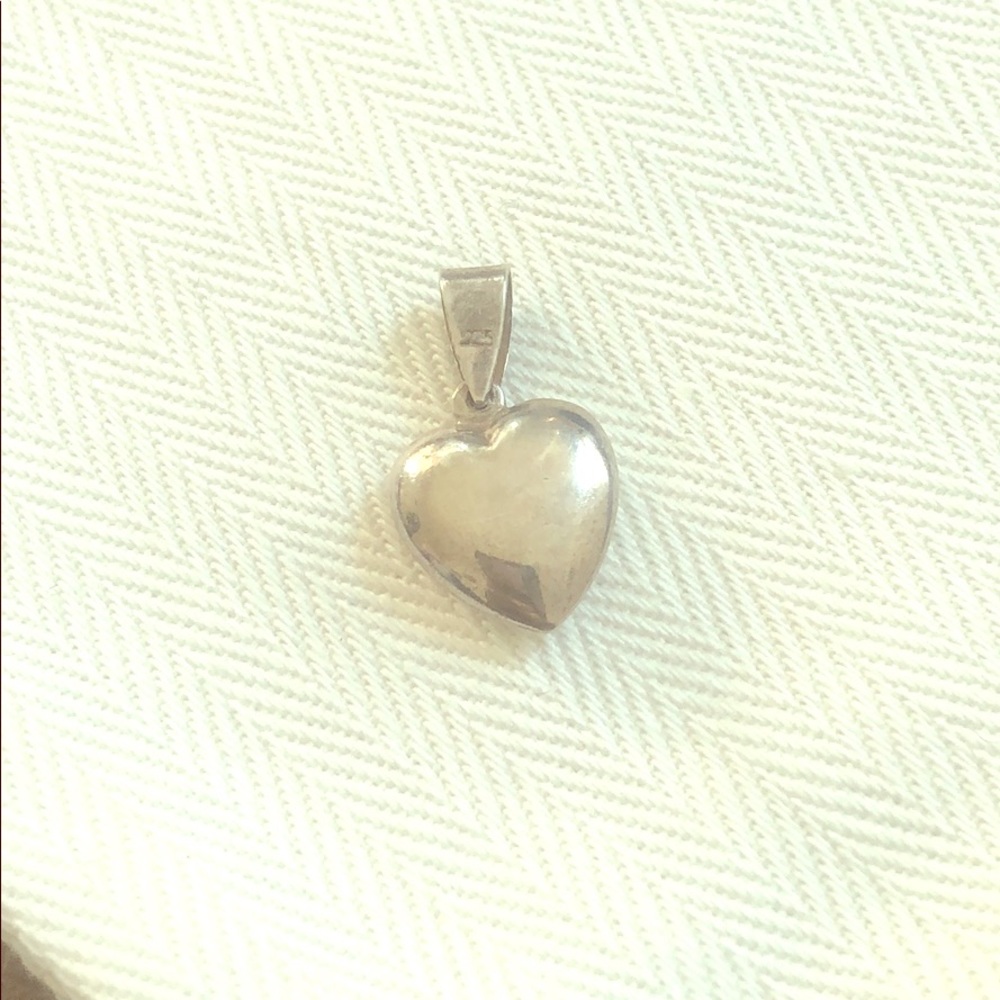 925 Sterling Silver Heart Pendant Charm